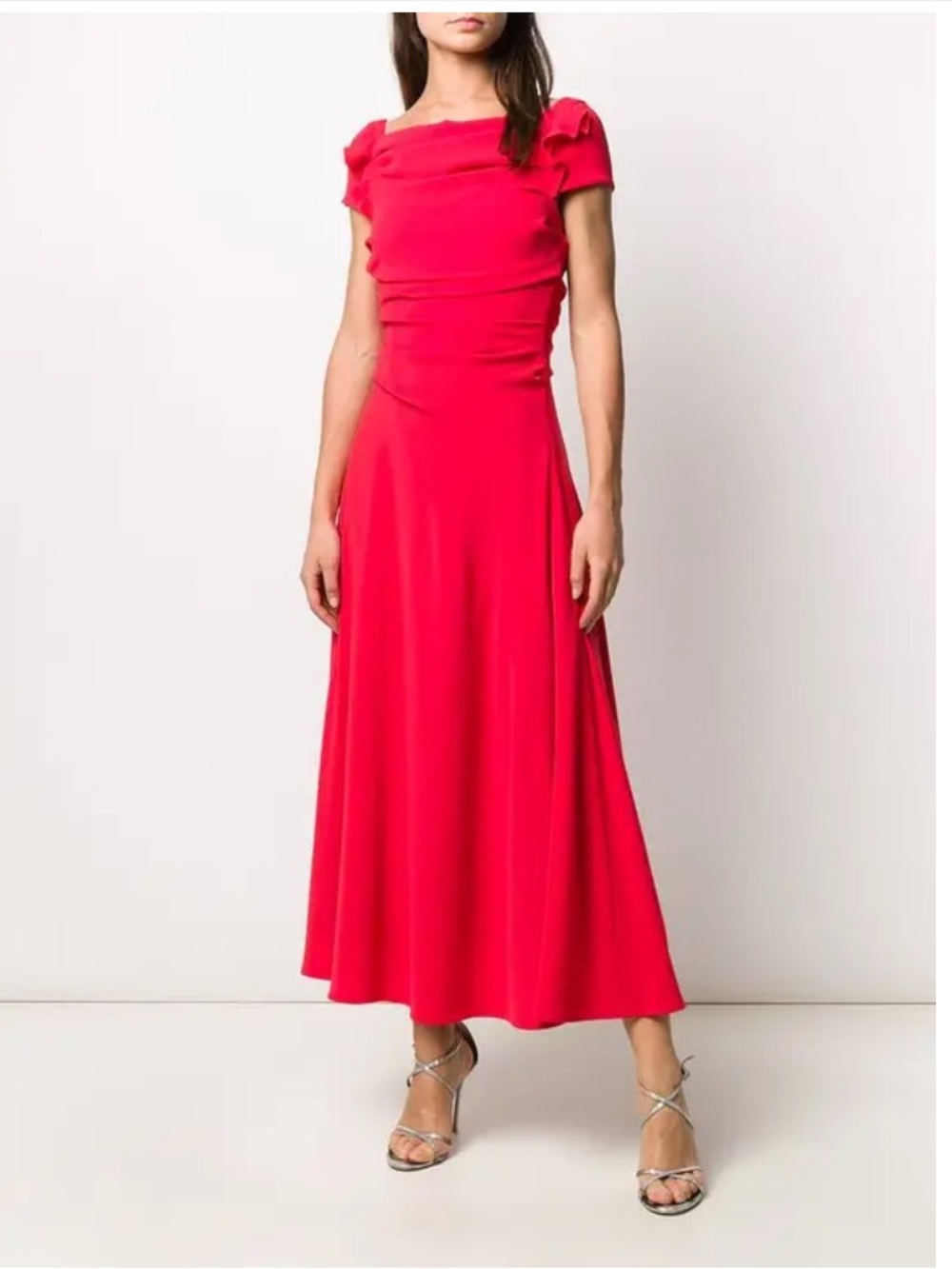 NWT TALBOT RUNHOF Bouklee Draped Midi Dress - Picture 1 of 5